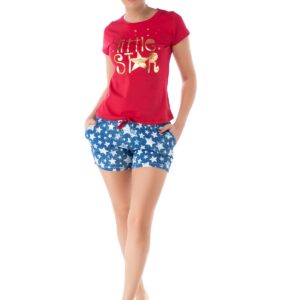 Women’s Patterned Shorts Pajama Set